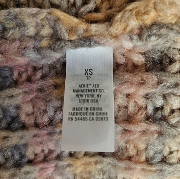 Aerie Cozy Wool Blend Oversize Striped Hoodie - Picture 8 of 8
